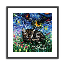 Sleepy Tabby Kitten Night