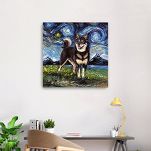 Black And Tan Shiba Inu Night