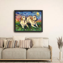 Yellow Labradors Night