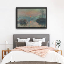 Sunset on the Seine at Lavacourt - In Winter, 1880 by Claude Monet