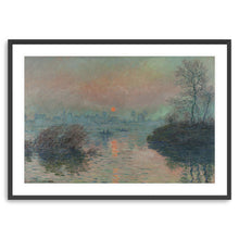 Sunset on the Seine at Lavacourt - In Winter, 1880 by Claude Monet