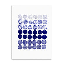 Meditation Circles - Indigo Canvas Wall Art