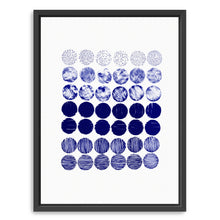 Meditation Circles - Indigo Canvas Wall Art