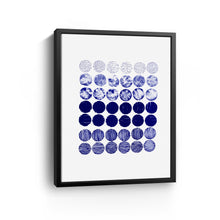Meditation Circles - Indigo Canvas Wall Art