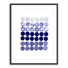 Meditation Circles - Indigo Canvas Wall Art