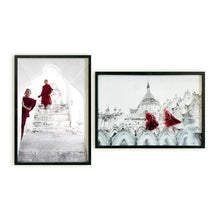 Monks in Red Assorted Shadow Box (Assorted Pack of 2)