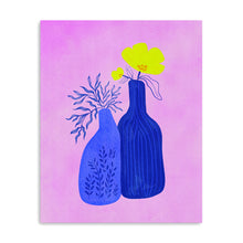 Two Blue Vases