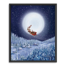 Santa Sleigh And Big Moon