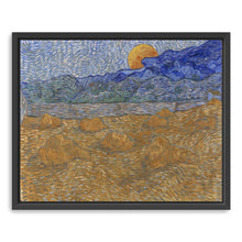 Landscape with Wheat Sheaves and Rising Moon, 1889 by Vincent Van Gogh