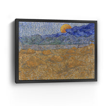 Landscape with Wheat Sheaves and Rising Moon, 1889 by Vincent Van Gogh