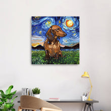 Dachshund Brown Shorthair Canvas Wall Art