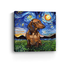 Dachshund Brown Shorthair Canvas Wall Art