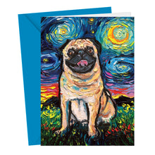Fawn Pug Night Greeting Cards (Pack of 150)