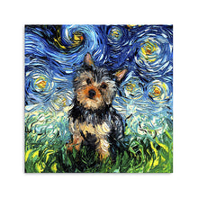 Yorkie Night Canvas Wall Art
