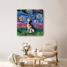 Beagle Night Canvas Wall Art
