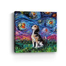 Beagle Night Canvas Wall Art