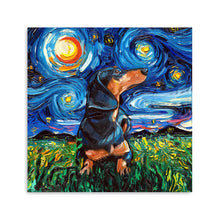 Dachshund Black and Tan Shorthair Canvas Wall Art