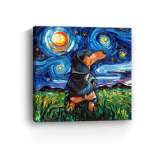 Dachshund Black and Tan Shorthair Canvas Wall Art