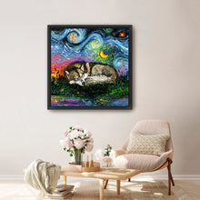 Sleepy Brown Husky Night