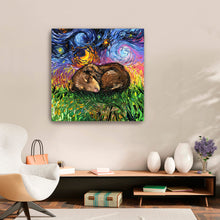 Sleepy Dachshund Pup Night