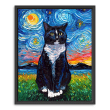 Tuxedo Cat Night I