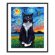 Tuxedo Cat Night I