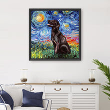 Chocolate Labrador Night