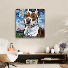 Pitbull Night 2 Canvas Wall Art