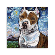 Pitbull Night 2 Canvas Wall Art