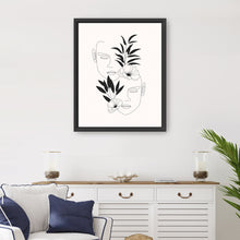 Two Faces Floral Nude Black