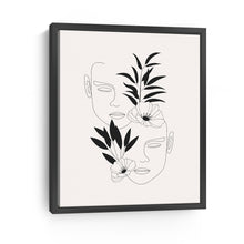 Two Faces Floral Nude Black