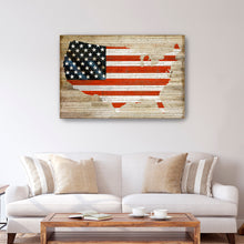 America on Wood Base