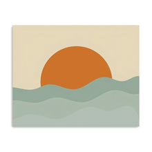 Ocean With Orange Sun