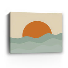 Ocean With Orange Sun