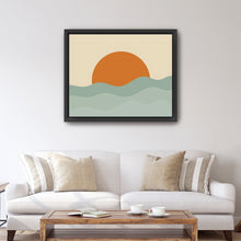 Ocean With Orange Sun