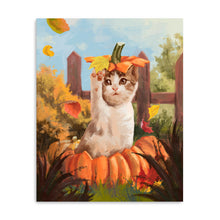 Cat and fall garden