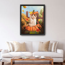 Cat and fall garden