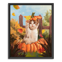 Cat and fall garden