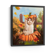 Cat and fall garden