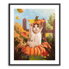 Cat and fall garden
