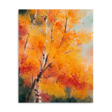 autumn white tree