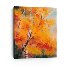 autumn white tree