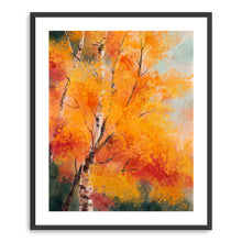 autumn white tree