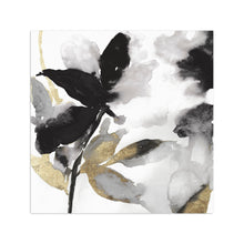 Black Petals Gold Leaves I