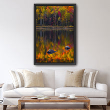 Birch Trunks Reflection - Sun and Shadow