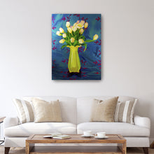 Tulips in Yellow Vase
