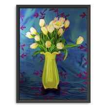 Tulips in Yellow Vase