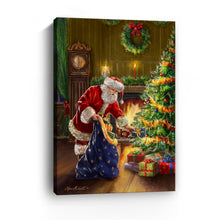 Santa Putting Presents Under the Tree