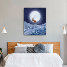 Santa Sleigh And Big Moon