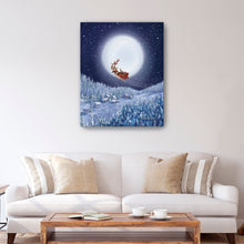 Santa Sleigh And Big Moon